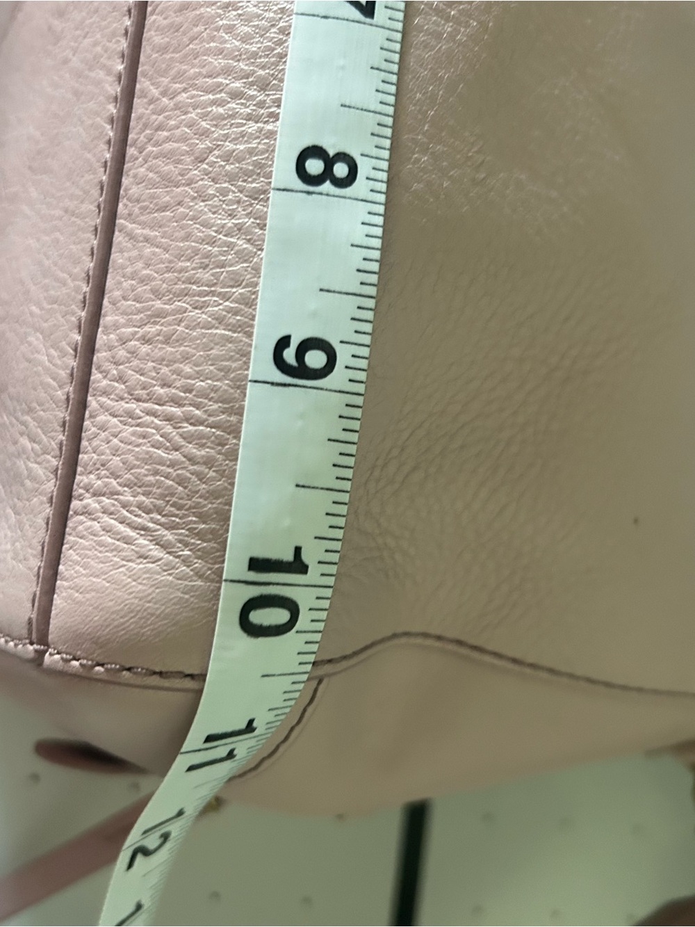 Fossil Blush Pink Satchel with Brown Handles - Picture 14 of 15